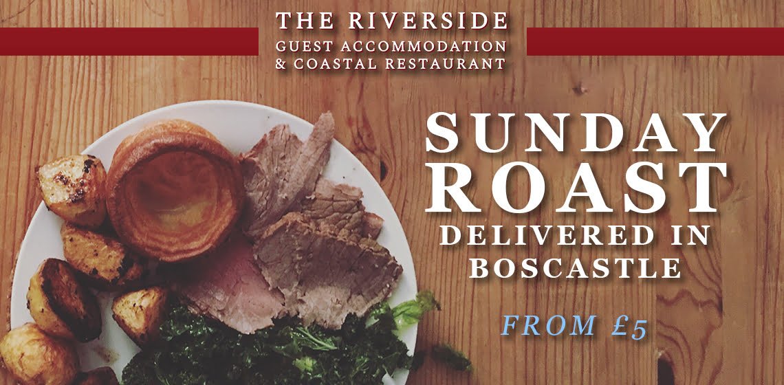 Sunday roast delivered for free! The Riverside